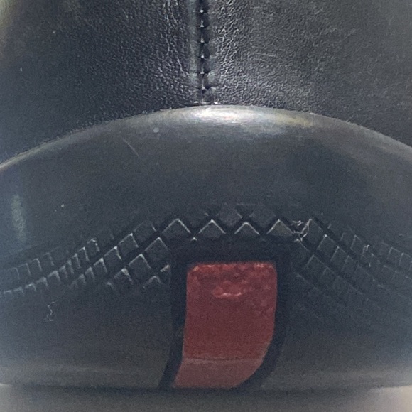 Prada Leather Italy tie👞Mens 9+PRADA Case 6”x2.25Dx2.5W - Picture 11 of 17